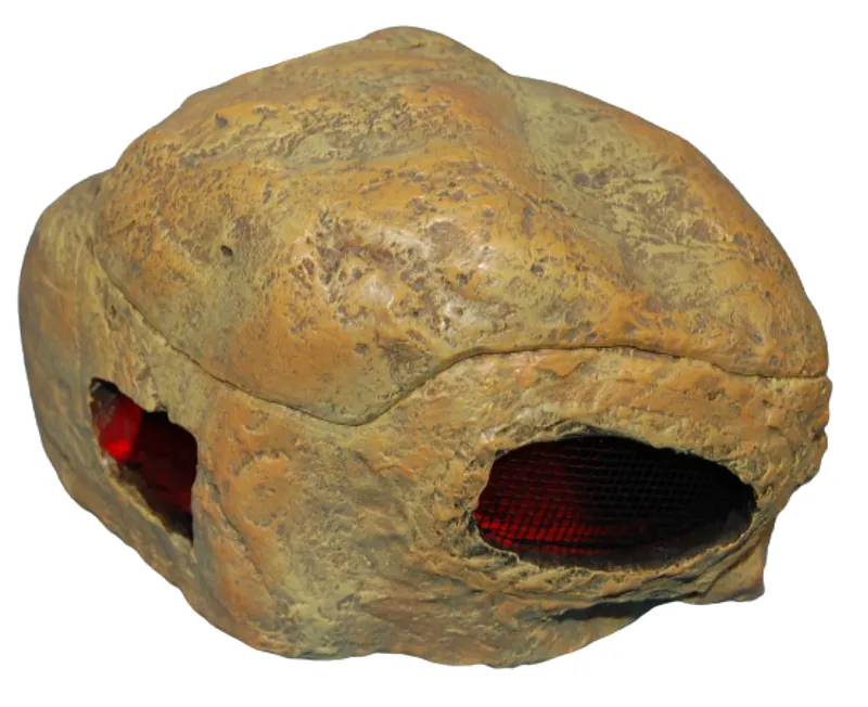 Natural Look Reptile Rock Den With Window And Light 20cm 2 Natural Look Reptile Rock Den With Window And Light 20cm - Image 2