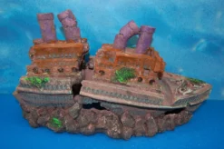 Large Cruise Ship Aquarium Resin Ornament 40cm -Fish Aquarium Supplies Store 106550