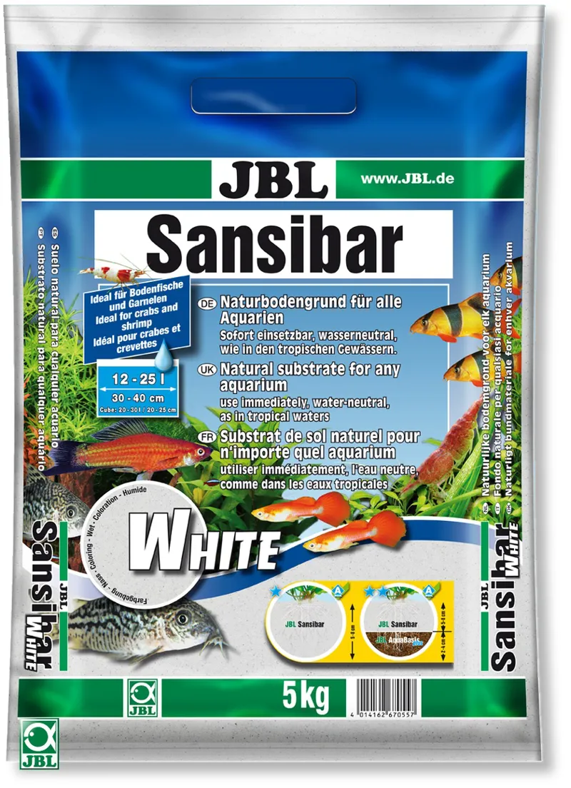 JBL Sansibar White Fine Aquarium Sand Substrate 5kg 1 JBL Sansibar White Fine Aquarium Sand Substrate 5kg