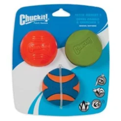 Chuckit Fetch Medley 2 3 Pack Medium 6.5cm