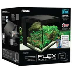 Black Fluval Flex 34L Aquarium Kit -Fish Aquarium Supplies Store fluval flex 34l image 1