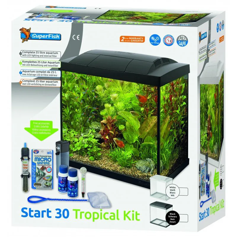 SuperFish Start 30 Tropical Aquarium Tank White 1 SuperFish Start 30 Tropical Aquarium Tank White