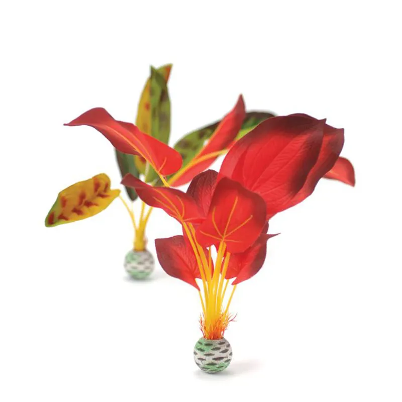 BiOrb Red / Green Silk Plant X2 Aquarium Decoration 1 BiOrb Red / Green Silk Plant X2 Aquarium Decoration